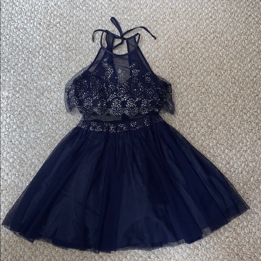 Navy Blue Semi-Formal Dress